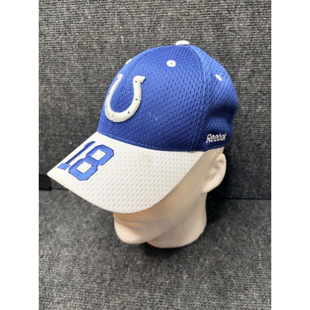 Reebok Peyton Manning Indianapolis Colts Youth Hat Blue White 18 NFL D300 RL-18B